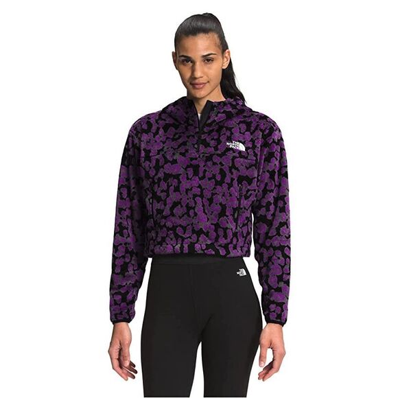 The North Face Women's Printed Osito 1/4 Zip Hoodie - Small - Gravity Purple Leo